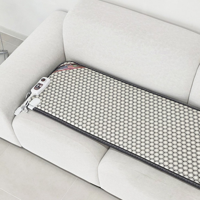 한일의료기 전자파없는 EMF 그래핀 탄소 온열 쇼파용 전기방석, 5단, 아이보리