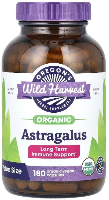 오레곤스와일드하베스트 황기 아스트라갈루스 Astragalus 1125mg 베지캡슐 180정, 1개 - 쿠팡