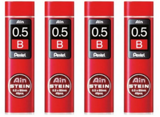 펜텔 아인슈타인 샤프심 0.5mm 4개 세트, 아인 0.5mm B 4개 세트