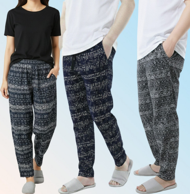 5매 위키란쥬 여름 남성 여성 냉장고 바지 쿨 냉감 몸빼 배기 팬츠