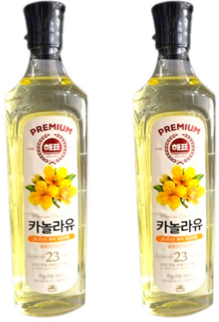 해표 카놀라유 900ml 2개 팜유 식용류
