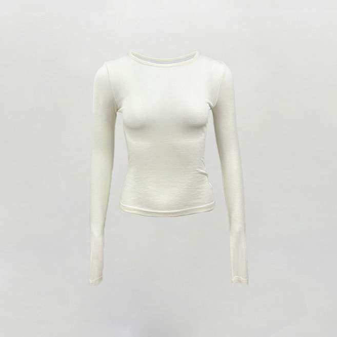 [디아미뇽] 미우 라운드넥 무지 긴팔티