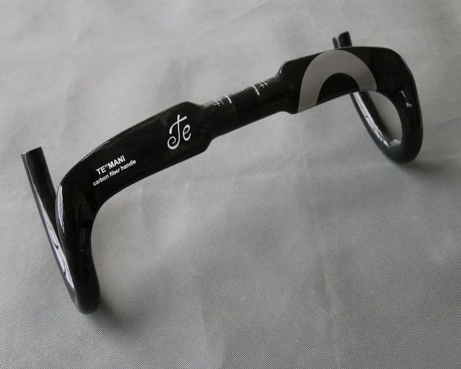 핸들바 트랙 카본 일체형 번치바 스프린터 초경량 400mm 광택, 1개, 실버 라벨 31.8x420mm