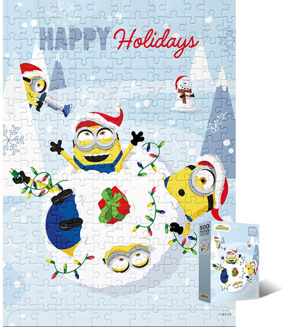 500피스 캐릭터 직소퍼즐 미니언즈 눈싸움 AL5330, 단품, 퍼즐유액 포함