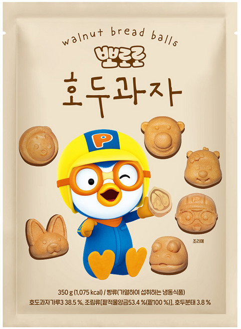 뽀로로 호두과자, 1개, 350g