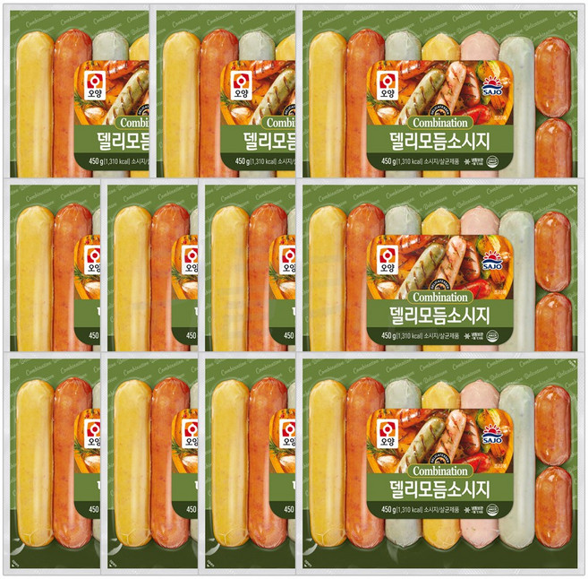 사조오양 델리 모듬 소시지, 450g, 11개