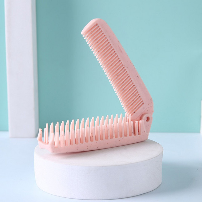 리빙드림 접이식 머리빗 꼬리빗 접이형 빗, 1개, 핑크계열