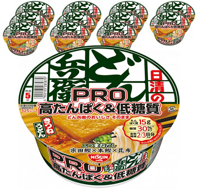 日清 Donbei Pro 高蛋白 & 低醣勢 吊燒烏龍麵, 12個