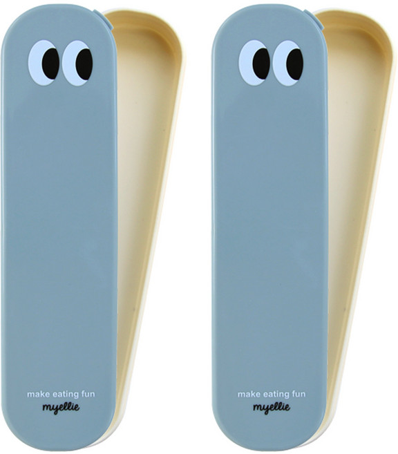 클린 주니어 키즈 아동 [국내산]수저케이스, 2개, 그레이