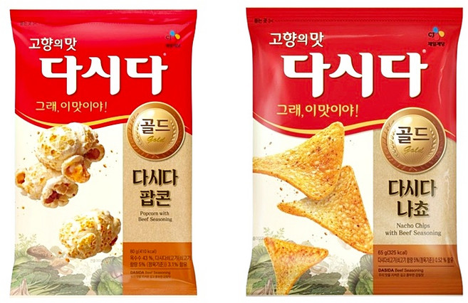 다시다 팝콘 x 다시다 나쵸 혼합구성, 2개, 65g