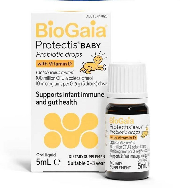 호주 바이오가이아 BioGaia Protectis Baby Probiotic Drops 프로텍티스 베이비 드롭스 with 비타민D 드롭스, 5ml