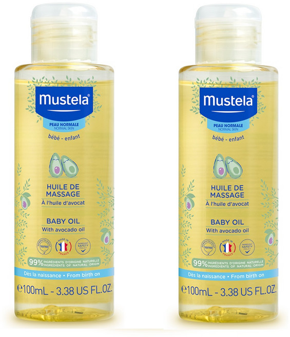 무스텔라 휘일 드 마사지 바디오일 아보카도, 2개, 100ml