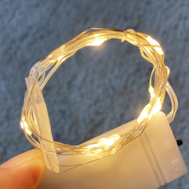 와이어 지네전구 LED 반딧불 줄조명, 1m, 옐로우(전구색)