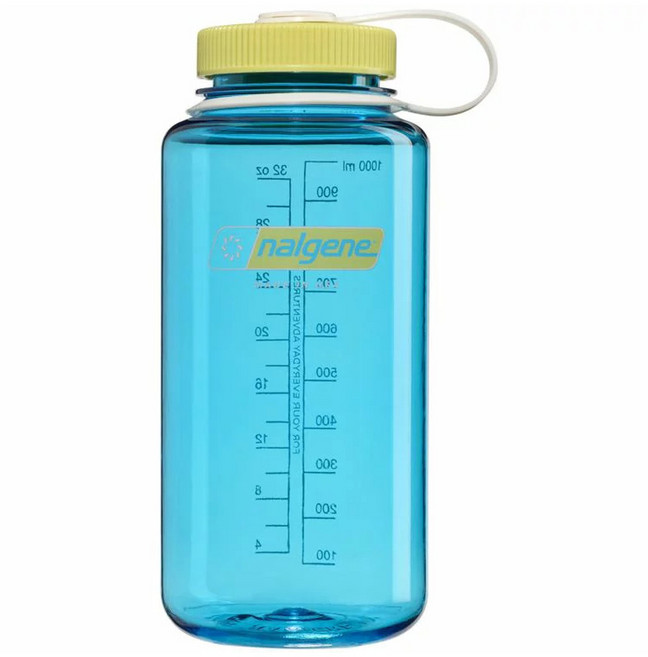Nalgene 寬嘴水壺 1000cc 多色 2020、682023 Tritan材質 防漏 耐用 不含BPA, 2732 藍環礁/菊苣, 1個, 1L