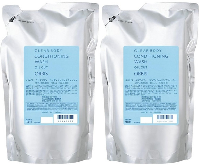 ORBIS 오르비스 클리어 컨디셔닝 바디워시 리필 260ml 2팩, 2개