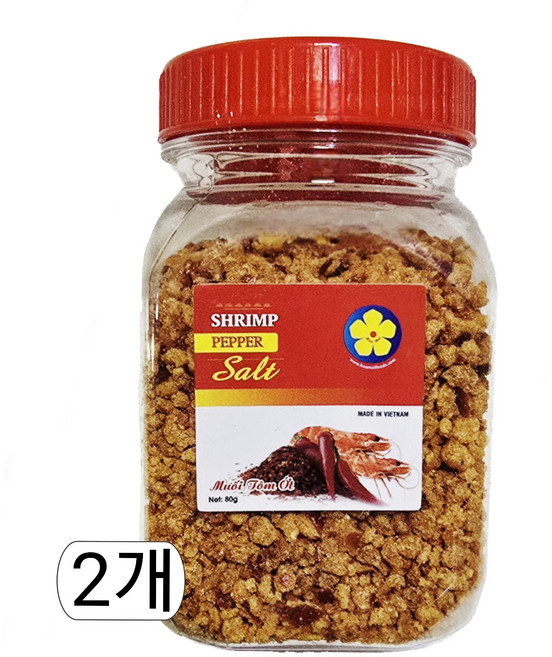 베트남 과일양념소금 MUOI TOM OT (새우가공소금), 80g, 2개