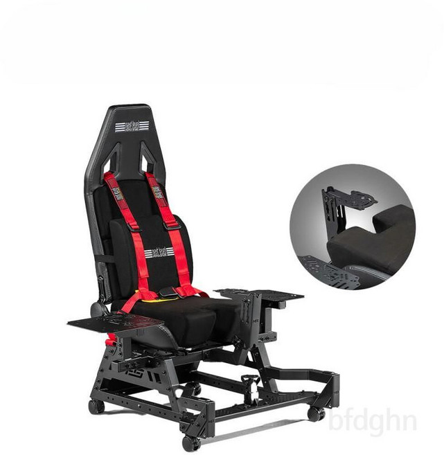 비행 시뮬레이터 플라이트 시트 프로 게이밍 조종석 비행기 게임용 착좌감 좋은 항공기 시트 체험용 레이싱 조이스틱 호환 가능 모의 비행 조종 안정성 높은 설계, 1개, 단일