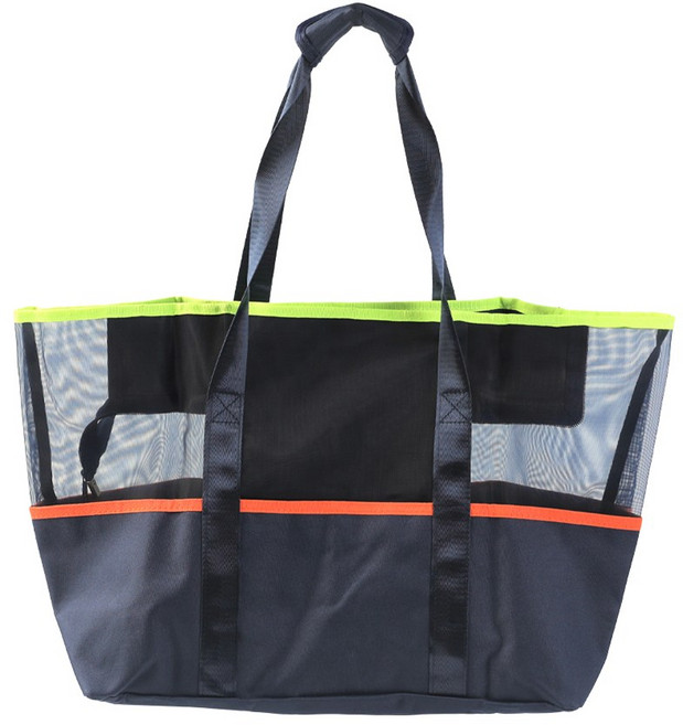 MASUN 특대형 메쉬 비치백 멀티포켓 35L 가족 물놀이가방 지퍼형