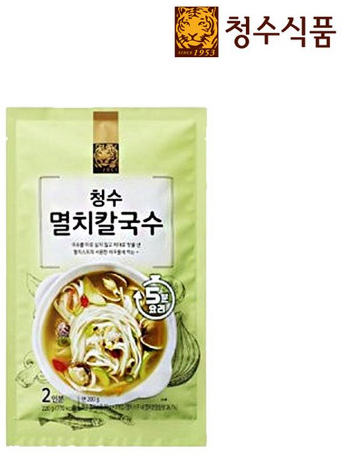 청수 멸치칼국수 2인분, 1개, 220g