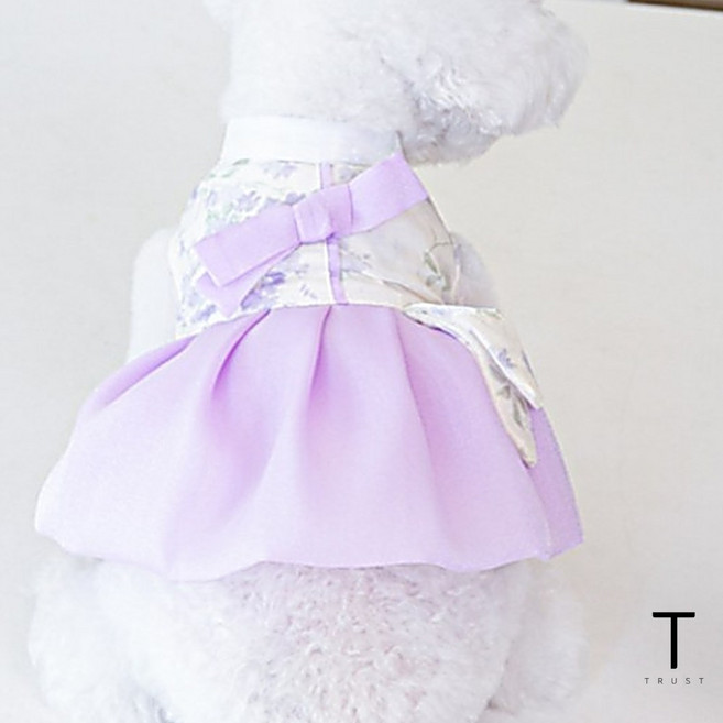 고양이 강아지 한복 강아지 귀여운 옷 애견 의류 설빔 개, M-핑크