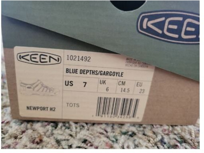Keen Newport H2 Sandals Toddler Size 7 Blue Gray Water Sports Shoe NEW
