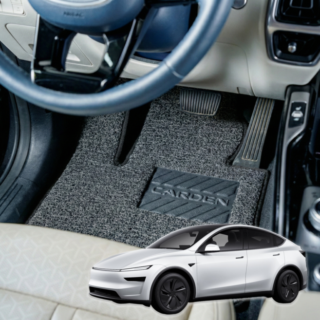 카든 코일매트 엣지형 1+2열 수입차, 블랙 엣지형, 테슬라 모델 Y (주니퍼 호환) 2021.05~