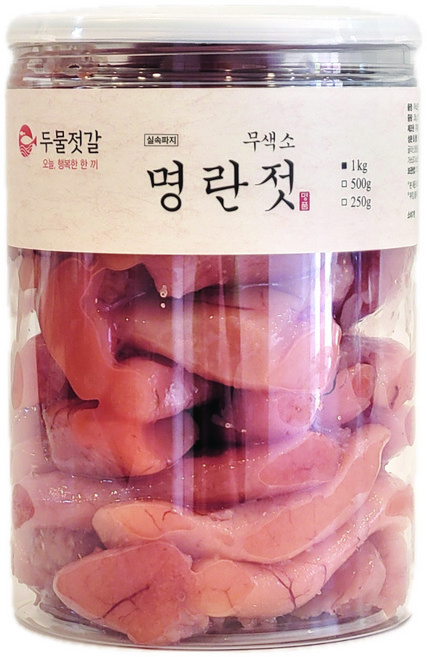 두물젓갈 최상급 무색소 파지 저염 명란젓, 1개, 1kg
