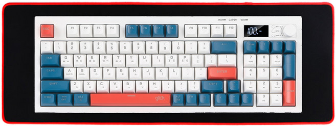 지클릭커 멤브레인 WKPS80 94키 무소음 블루투스 무선 키보드 장패드 세트, 일반형, GunDam RC1