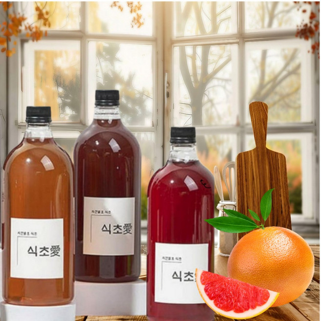 건강한 자연발효식초 자몽식초, 1개, 500ml