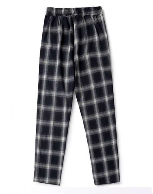 에쉬울프 남녀공용 일자 와이드 스퀘어 타탄 체크 바지