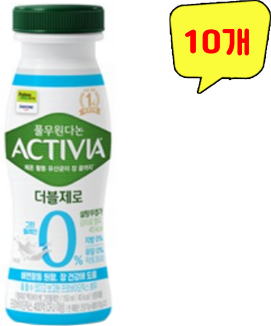 다논 액티비아 더블제로 플레인, 10개, 150ml
