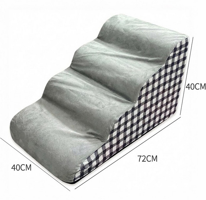 프리미엄 반려동물 강아지 경사로 & 계단, 그레이