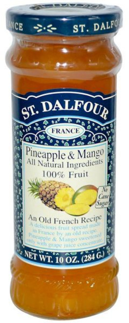일잼 콩포트 잼 세인트 달푸어 파인애플 & 망고 일 스프레드 10온스(2팩), 284g