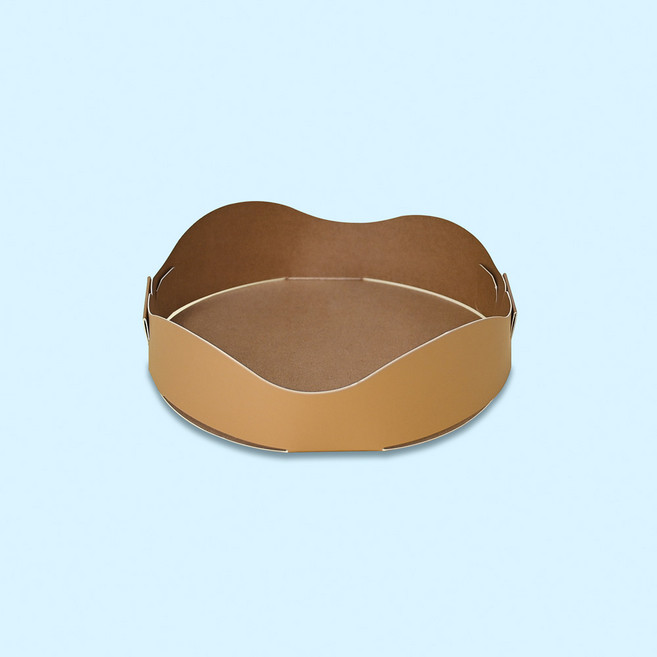 몽블랑빵 쉬폰케이크 타르트 일회용 원형 종이트레이 소, 1세트, 브라운