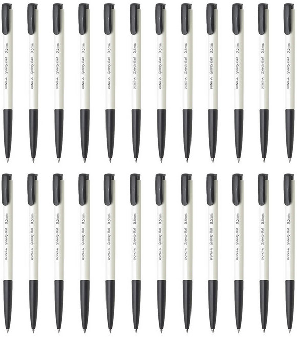 동아연필 동아 스피디볼 볼펜 (24자루), 0.5mm 블랙