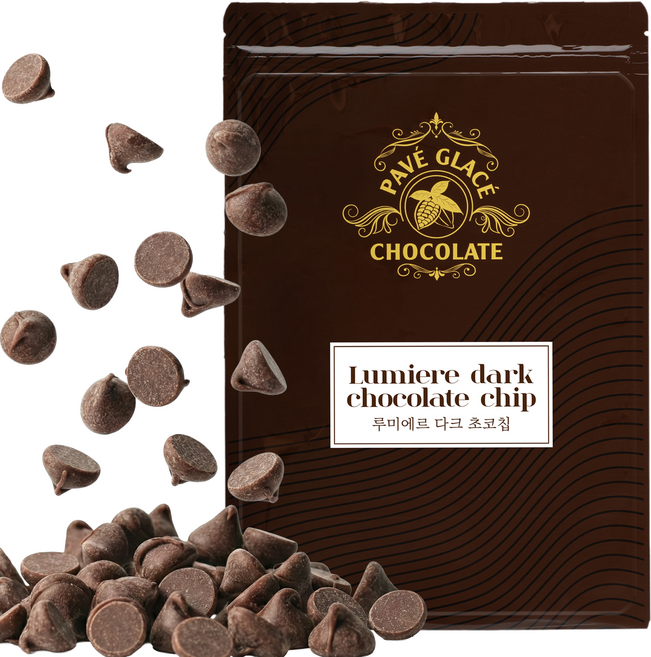 파베글라스 루미에르 다크초코칩 Lumiere Dark chocolate chip, 100g, 1개