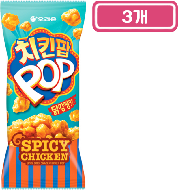 오리온 치킨팝 닭강정65g, 65g, 3개