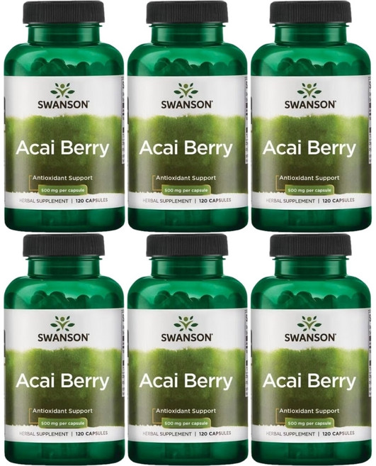 스완슨 아사이 베리 500mg, 6팩, 120정