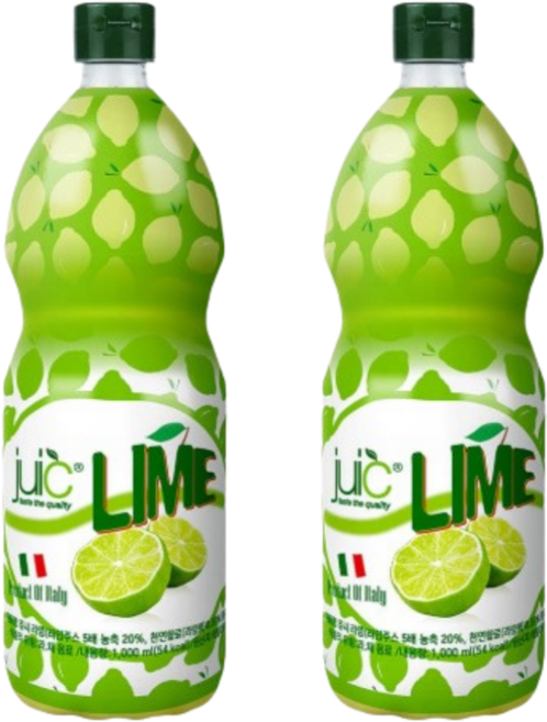 쥬시 라임 주스 1L, 2개