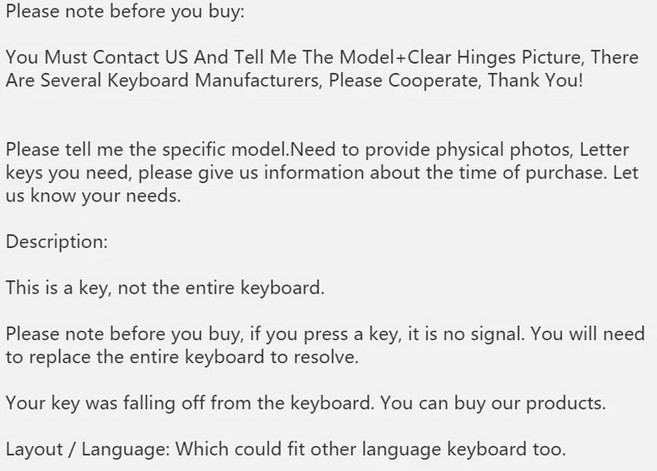 교체용 키캡 및 가위 클립 및 힌지 컵 노트북 키보드 에이서 델 아수스 레노버 도시바 HP 화웨이 MSI 아너 씽크패드, 한개옵션2, [03] 1 Key Cap, 한개옵션1, 1개