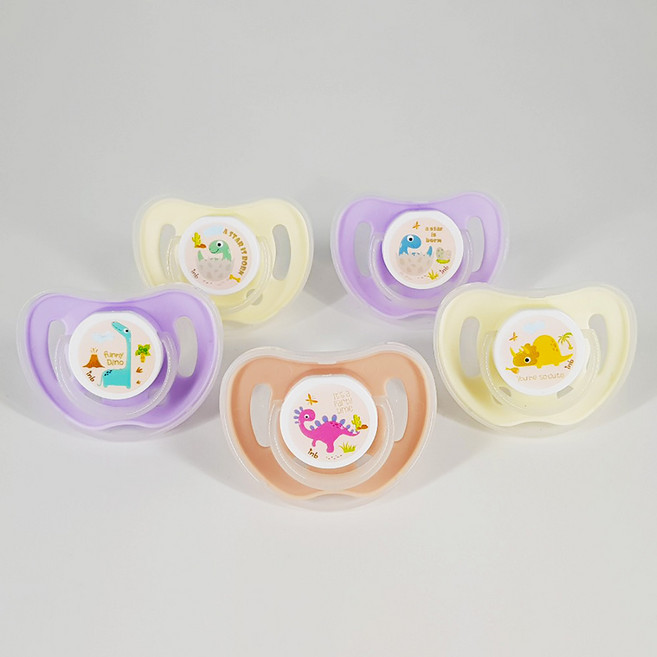 유피스아이앤비 디노 야광 쪽쪽이 노리개 공갈젖꼭지(위생캡), 디노 야광 쪽쪽이 1단계 러블리퍼플, 1개