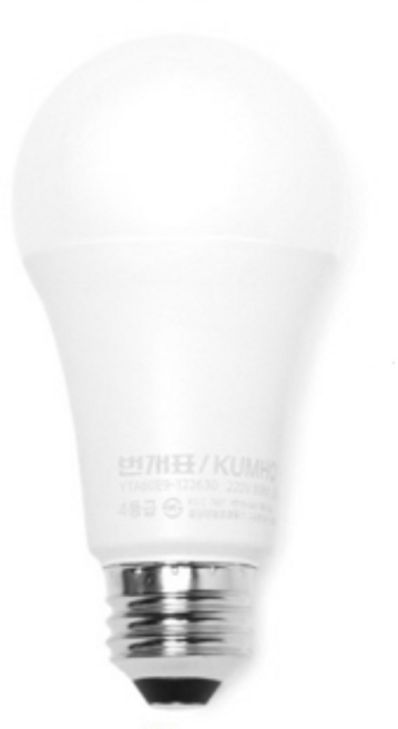 번개표 원하 LED 전구 8W 화이트, 주광색, 20개