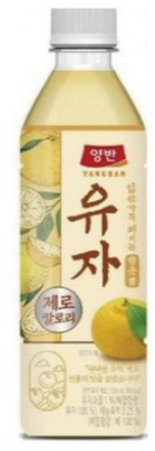 양반 유자 제로, 12개, 500ml