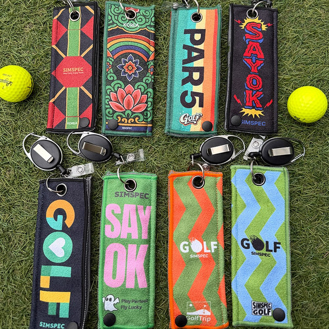 심스펙 SAYOK 볼타올 골프 볼타월 필드타올, 1개, 블랙