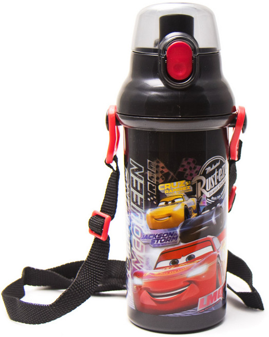 탈부착어깨끈 캐릭터 항균기능 물통+고무패킹, 카 클리어658730, 480ml