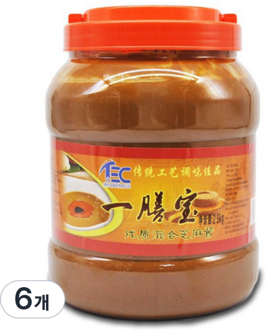 일선보 혼합 즈마장 2.5kg 마라탕 라면 콩국수 샌드위치 땅콩 참깨 업소용 소스, 6개