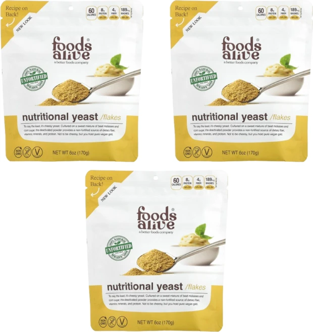푸드얼라이브 슈퍼 푸드 논 포티파이드 뉴트리션 이스트 170g(6oz), 170g, 3개 - 쿠팡