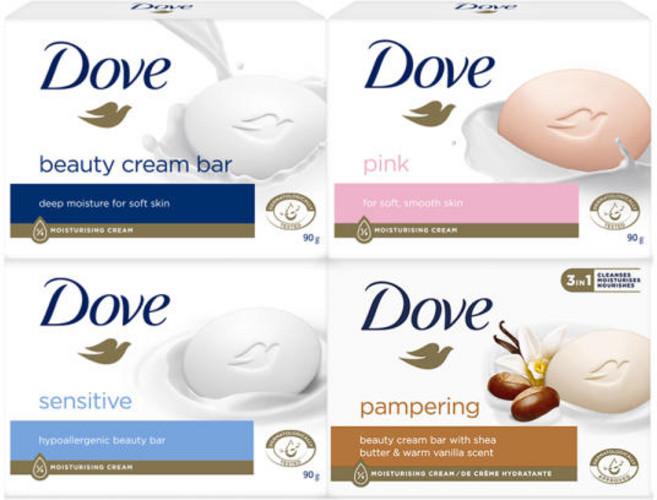 도브 뷰티크림바1 센서티브바1 뷰티바핑크1 시어버터1 90g 4개, 1개입