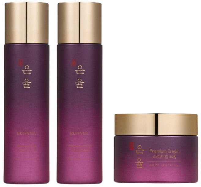 은율 프리미엄 한방 토너+로션+크림 3종세트 1세트(스킨150ml 로션150ml 크림60g), 1세트