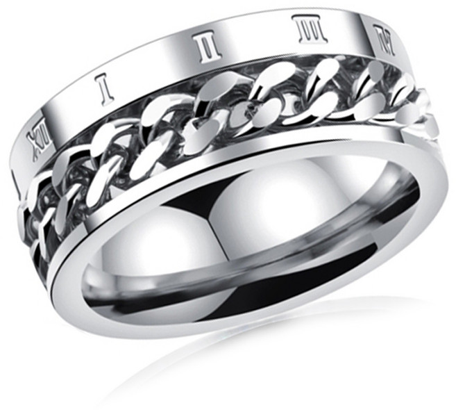 에르모사제이 맨즈 MR009 로마 체인 남자 반지